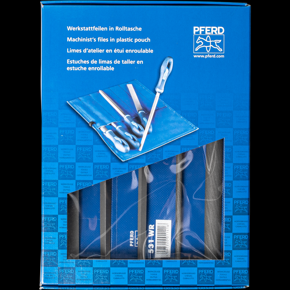 PFERD File Set - Hand, Three Square, Square, Tapered Half Round, Round 8&#34; Coarse Cut<span class=' ItemWarning' style='display:block;'>Item is usually in stock, but we&#39;ll be in touch if there&#39;s a problem<br /></span>