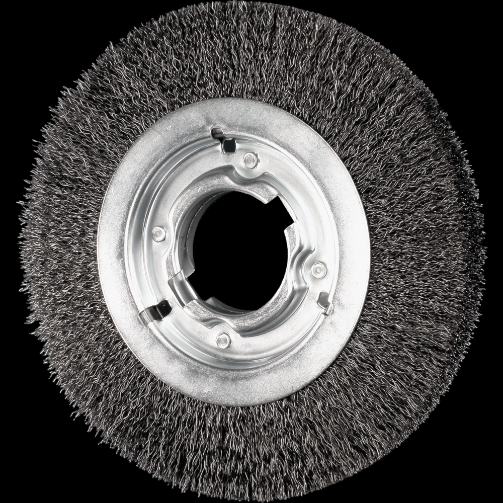 PFERD Crimped Wire Wheel Brush 8&#34; Dia Medium Face .014 CS 2&#34; Keyed Arbor .023<span class=' ItemWarning' style='display:block;'>Item is usually in stock, but we&#39;ll be in touch if there&#39;s a problem<br /></span>