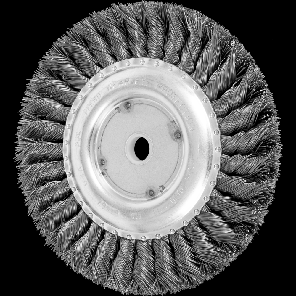 PFERD Standard Twist Knot Wire Wheel Brush 6&#34; Dia. .016 CS5/8-1/2&#34; Arbor Retail<span class=' ItemWarning' style='display:block;'>Item is usually in stock, but we&#39;ll be in touch if there&#39;s a problem<br /></span>