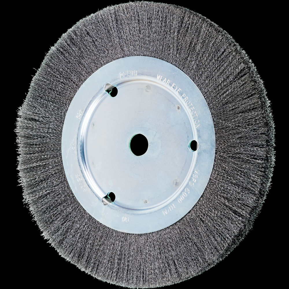 PFERD Crimped Wire Wheel Brush 8&#34; Dia Narrow Face .006 Carbon Steel 5/8&#34; Arbor<span class=' ItemWarning' style='display:block;'>Item is usually in stock, but we&#39;ll be in touch if there&#39;s a problem<br /></span>