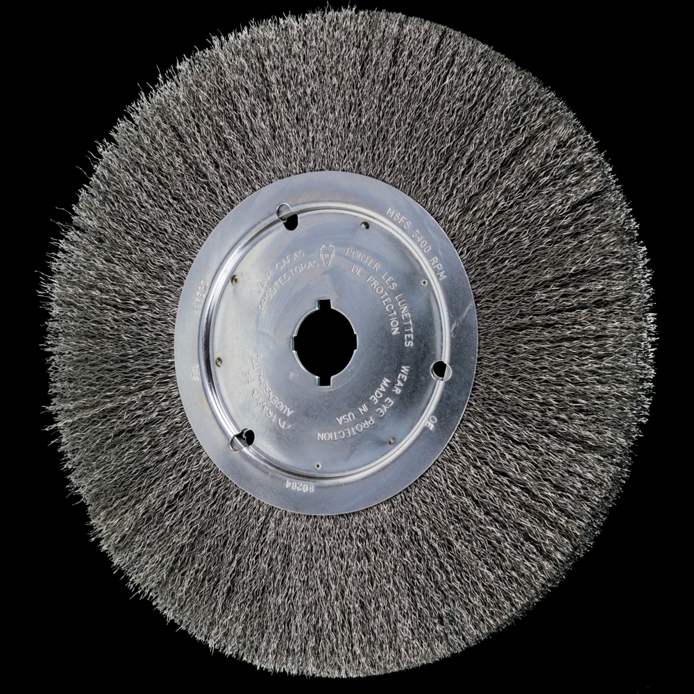 PFERD Crimped Wire Wheel Brush 12&#34; Dia Narrow Face .014 Carbon Steel 2&#34; Keyed Arbor<span class=' ItemWarning' style='display:block;'>Item is usually in stock, but we&#39;ll be in touch if there&#39;s a problem<br /></span>