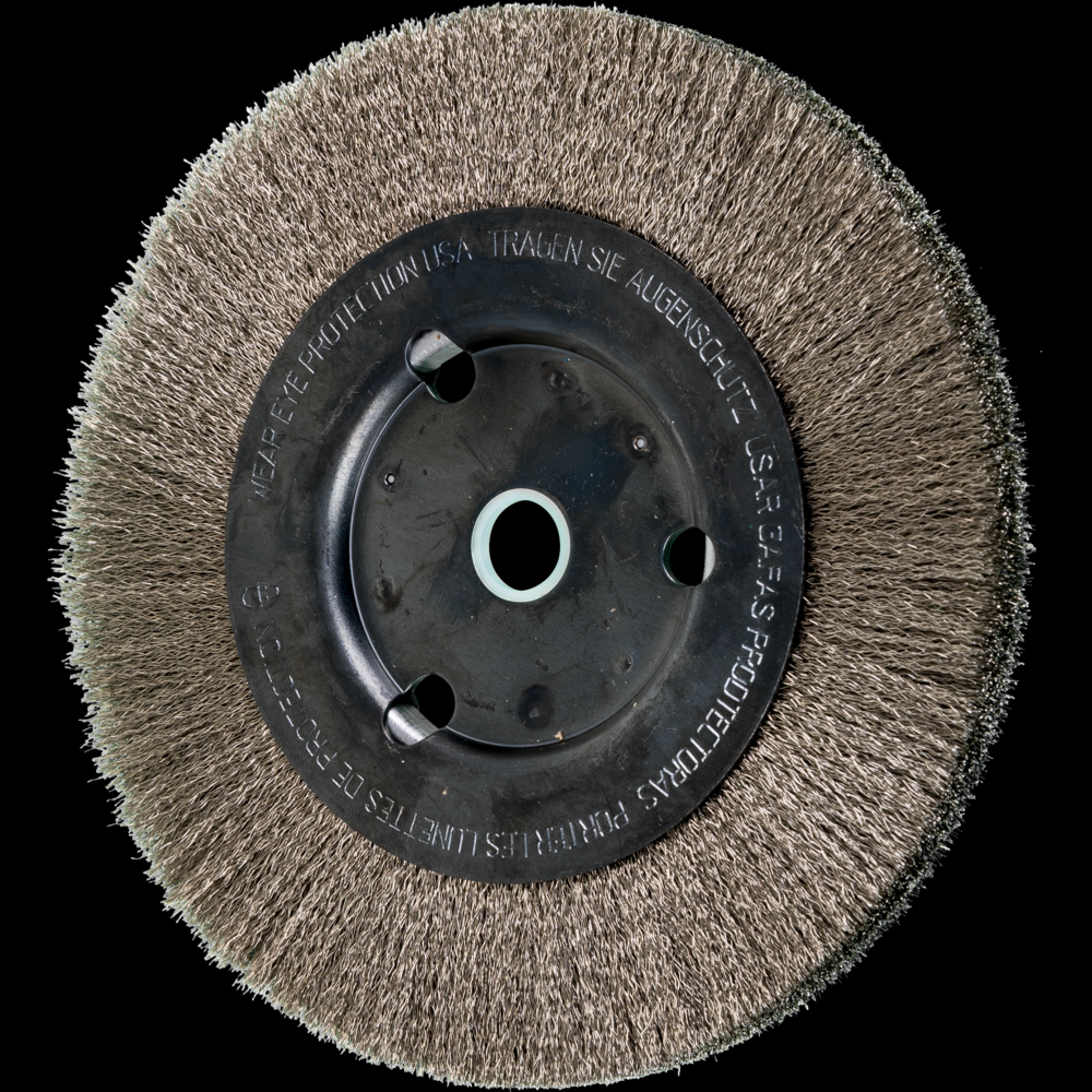 PFERD Crimped Wire Wheel Brush 6&#34; Dia Narrow Face .006 Stainless Steel 5/8-1/2&#34; Arbor<span class=' ItemWarning' style='display:block;'>Item is usually in stock, but we&#39;ll be in touch if there&#39;s a problem<br /></span>