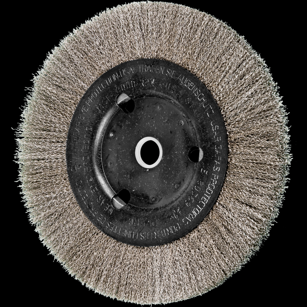 PFERD Crimped Wire Wheel Brush 6&#34; Dia Narrow Face .008 Stainless Steel 5/8-1/2&#34; Arbor<span class=' ItemWarning' style='display:block;'>Item is usually in stock, but we&#39;ll be in touch if there&#39;s a problem<br /></span>