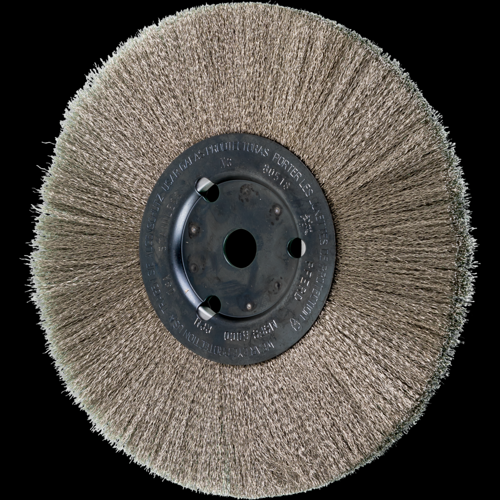 PFERD Crimped Wire Wheel Brush 8&#34; Dia Narrow Face .006 Stainless Steel 5/8&#34; Arbor<span class=' ItemWarning' style='display:block;'>Item is usually in stock, but we&#39;ll be in touch if there&#39;s a problem<br /></span>