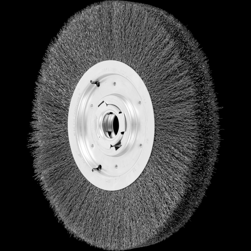 PFERD Crimped Wire Wheel Brush 12&#34; Dia Medium Face .012 Carbon Steel 2&#34; Keyed Arbor<span class=' ItemWarning' style='display:block;'>Item is usually in stock, but we&#39;ll be in touch if there&#39;s a problem<br /></span>