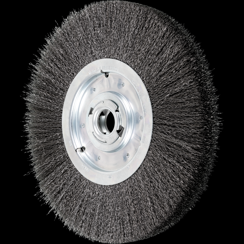 PFERD Crimped Wire Wheel Brush 12&#34; Dia Medium Face .014 Carbon Steel 2&#34; Keyed Arbor<span class=' ItemWarning' style='display:block;'>Item is usually in stock, but we&#39;ll be in touch if there&#39;s a problem<br /></span>