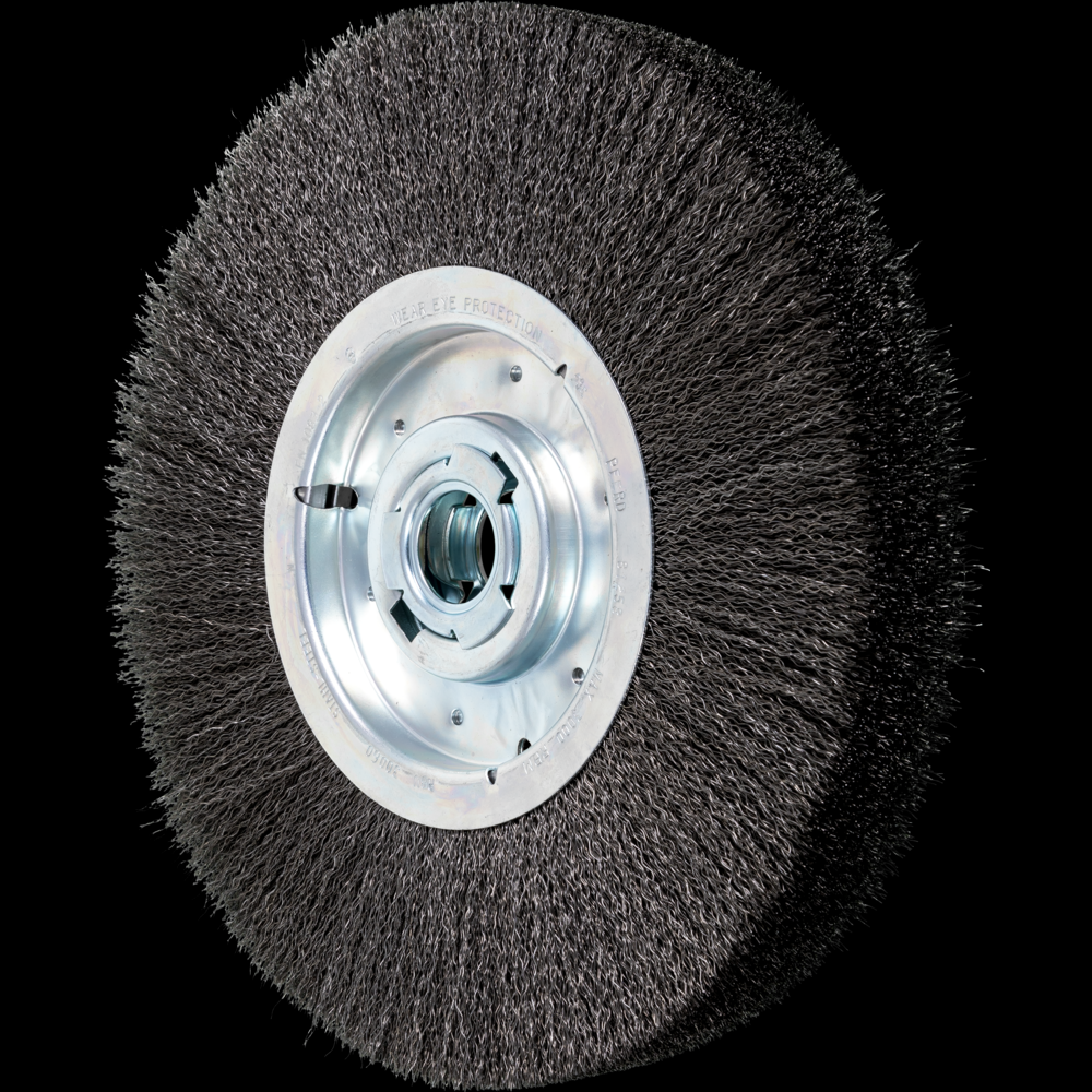 PFERD Crimped Wire Wheel Brush 12&#34; Dia Wide Face .014 Carbon Steel 2&#34; Keyed Arbor<span class=' ItemWarning' style='display:block;'>Item is usually in stock, but we&#39;ll be in touch if there&#39;s a problem<br /></span>