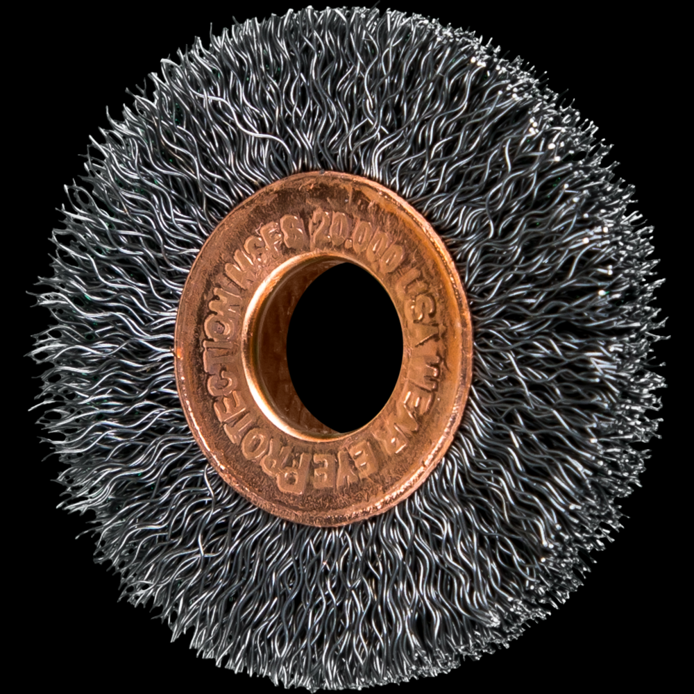 PFERD Tube Center Wire Wheel Brush 1-1/2&#34; Dia. .008 Carbon Steel 3/8&#34; Arbor<span class=' ItemWarning' style='display:block;'>Item is usually in stock, but we&#39;ll be in touch if there&#39;s a problem<br /></span>