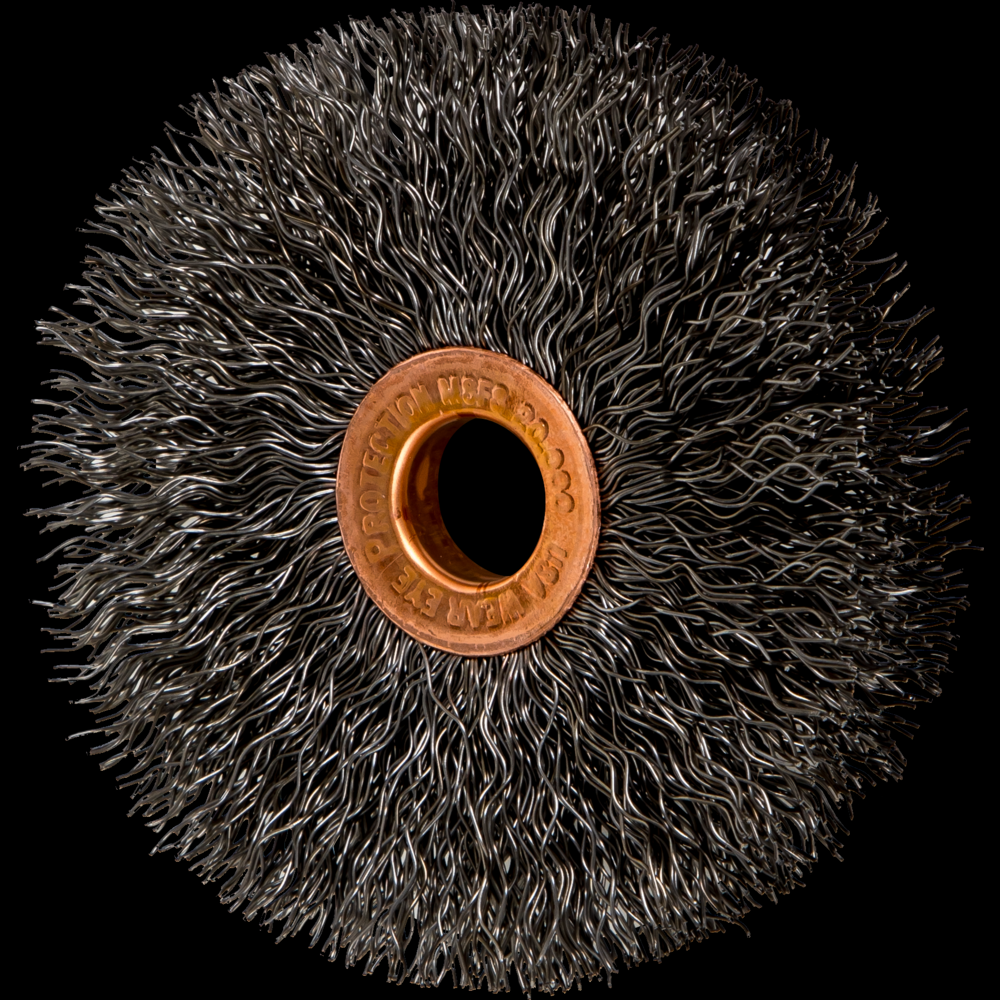 PFERD Tube Center Wire Wheel Brush 3&#34; Dia. .014 Carbon Steel 1/2-3/8&#34; Arbor<span class=' ItemWarning' style='display:block;'>Item is usually in stock, but we&#39;ll be in touch if there&#39;s a problem<br /></span>