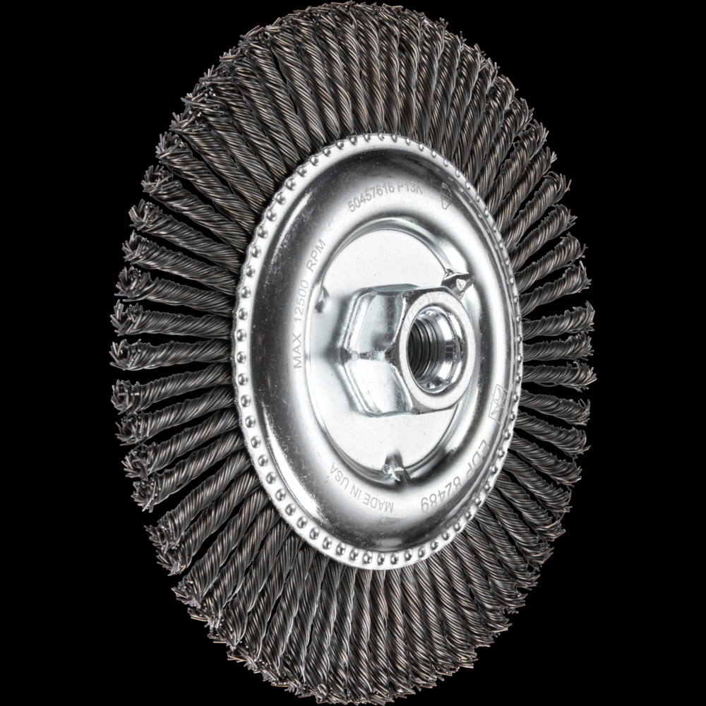 PFERD Stringer Bead Wheel Brush 6&#34; Dia .020 Carbon Steel 5/8-11&#34; Thread<span class=' ItemWarning' style='display:block;'>Item is usually in stock, but we&#39;ll be in touch if there&#39;s a problem<br /></span>