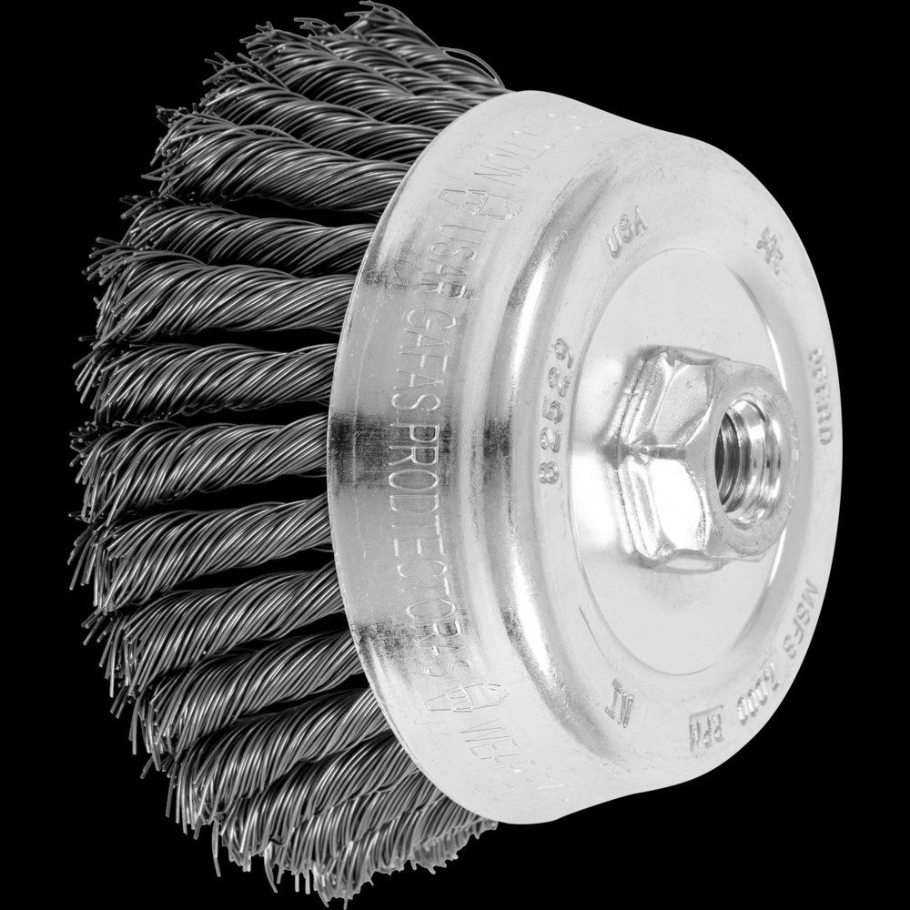 PFERD Knot Wire Cup Brush 5&#34; Dia. .023 Carbon Steel 5/8-11&#34; Thread<span class=' ItemWarning' style='display:block;'>Item is usually in stock, but we&#39;ll be in touch if there&#39;s a problem<br /></span>