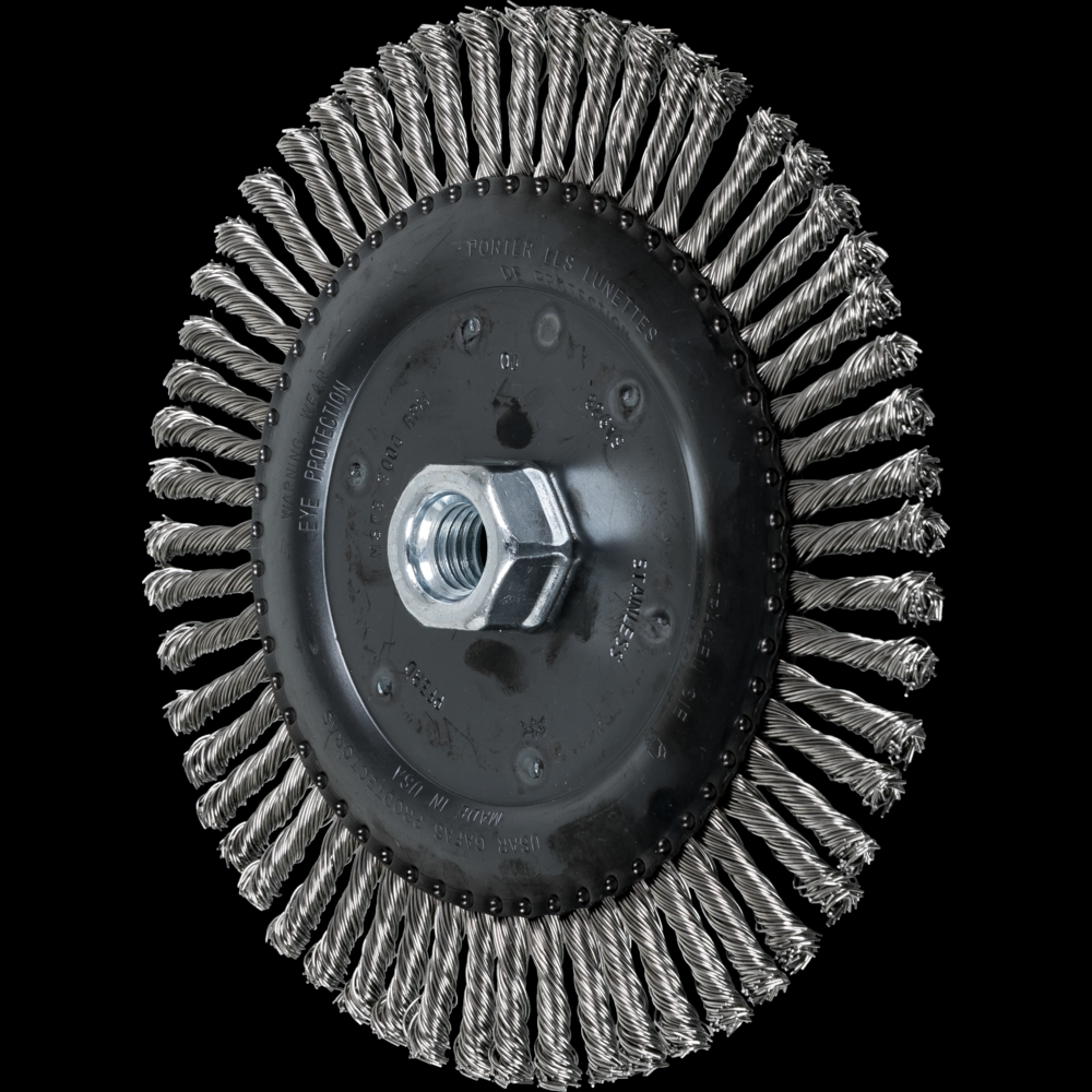 PFERD Stringer Bead Wheel Brush 6-7/8&#34; Dia .020 Stainless Steel 5/8-11&#34; Thread<span class=' ItemWarning' style='display:block;'>Item is usually in stock, but we&#39;ll be in touch if there&#39;s a problem<br /></span>