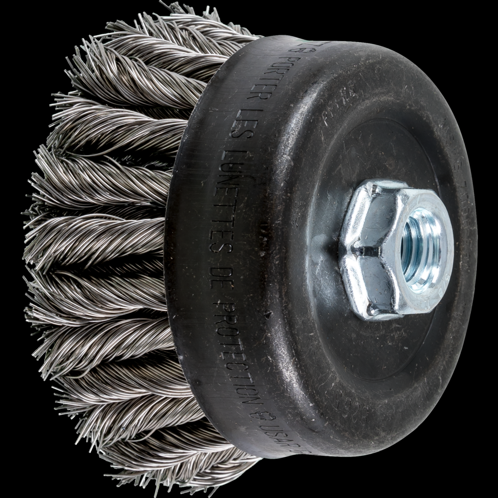 PFERD COMBITWIST® Knot Wire Cup Brush 4&#34; Dia. .023 SS 5/8-11&#34; Thread<span class=' ItemWarning' style='display:block;'>Item is usually in stock, but we&#39;ll be in touch if there&#39;s a problem<br /></span>