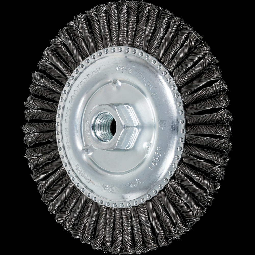 PFERD COMBITWIST® Stringer Bead Wheel Brush 6&#34; Dia .020 Carbon Steel 5/8-11&#34; Thread<span class=' ItemWarning' style='display:block;'>Item is usually in stock, but we&#39;ll be in touch if there&#39;s a problem<br /></span>