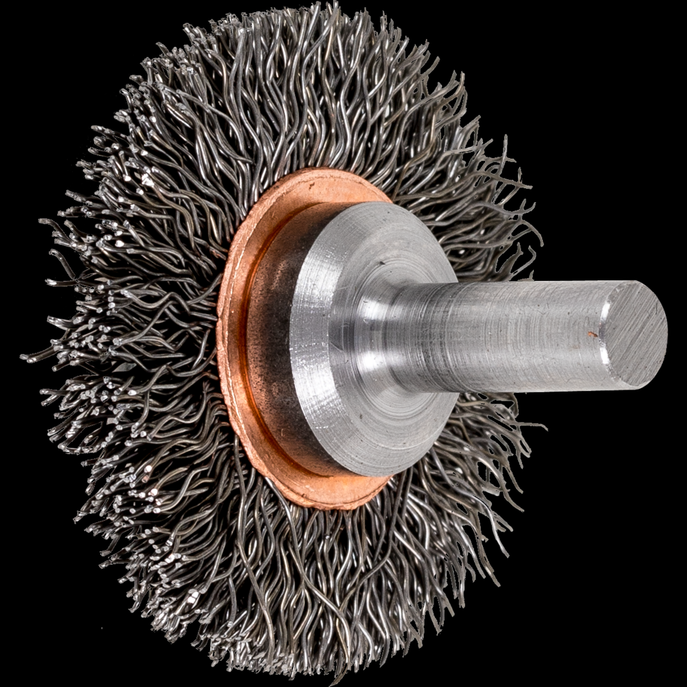 PFERD Crimped Wire Wheel Brush 1-1/2&#34; Dia. .012 Carbon Steel 1/4&#34; Shank<span class=' ItemWarning' style='display:block;'>Item is usually in stock, but we&#39;ll be in touch if there&#39;s a problem<br /></span>