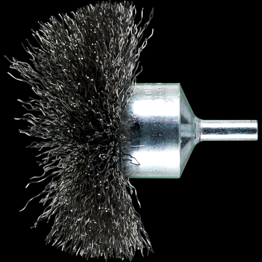 PFERD Circular Mounted End Brush 3&#34; Dia. .014 Carbon Steel 1/4&#34; Shank<span class=' ItemWarning' style='display:block;'>Item is usually in stock, but we&#39;ll be in touch if there&#39;s a problem<br /></span>