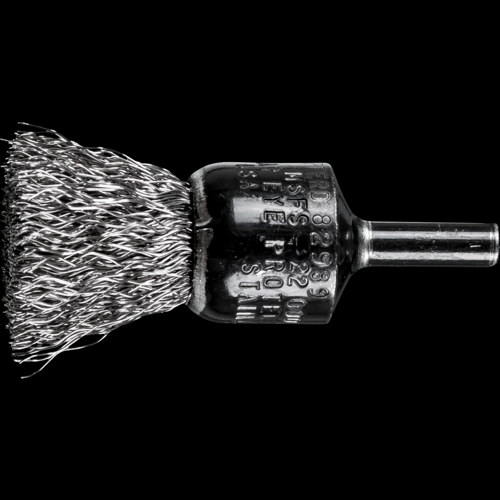 PFERD Crimped Wire End Brush 3/4&#34; Dia. .014 Stainless Steel 1/4&#34; Shank<span class=' ItemWarning' style='display:block;'>Item is usually in stock, but we&#39;ll be in touch if there&#39;s a problem<br /></span>