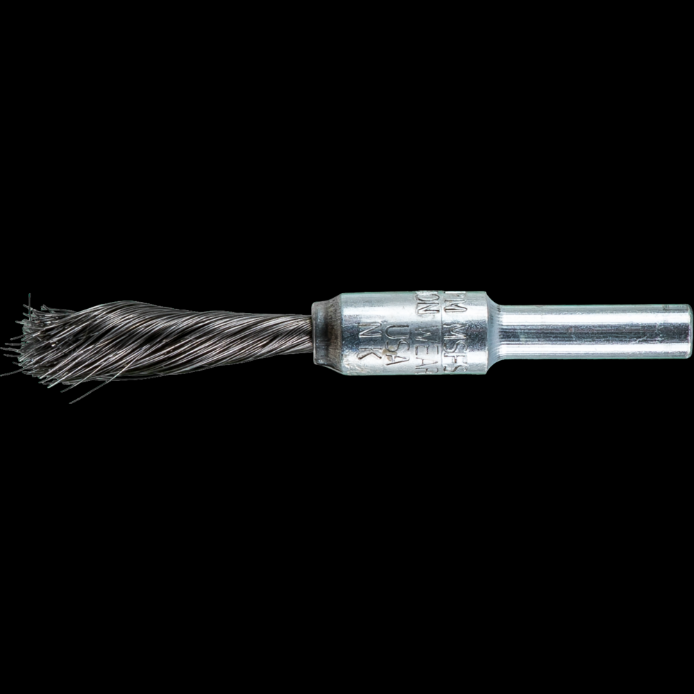 PFERD SINGLETWIST® Knot Wire End Brush 1/4&#34; Dia. .006 Carbon Steel .010<span class=' ItemWarning' style='display:block;'>Item is usually in stock, but we&#39;ll be in touch if there&#39;s a problem<br /></span>