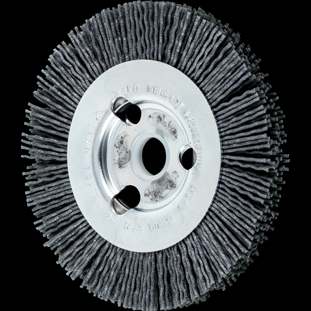 PFERD M-BRAD® High Density Wheel Brush 4&#34; Dia .040/120 Grit SiC 5/8-1/2&#34; Arbor<span class=' ItemWarning' style='display:block;'>Item is usually in stock, but we&#39;ll be in touch if there&#39;s a problem<br /></span>