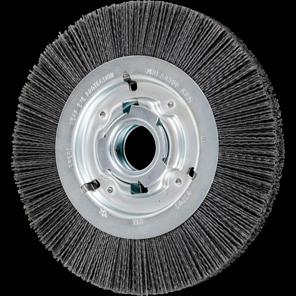 PFERD M-BRAD® Wheel Brush 8&#34; Dia Wide Face .040/80 Grit Silicon Carbide 2&#34; Arbor<span class=' ItemWarning' style='display:block;'>Item is usually in stock, but we&#39;ll be in touch if there&#39;s a problem<br /></span>