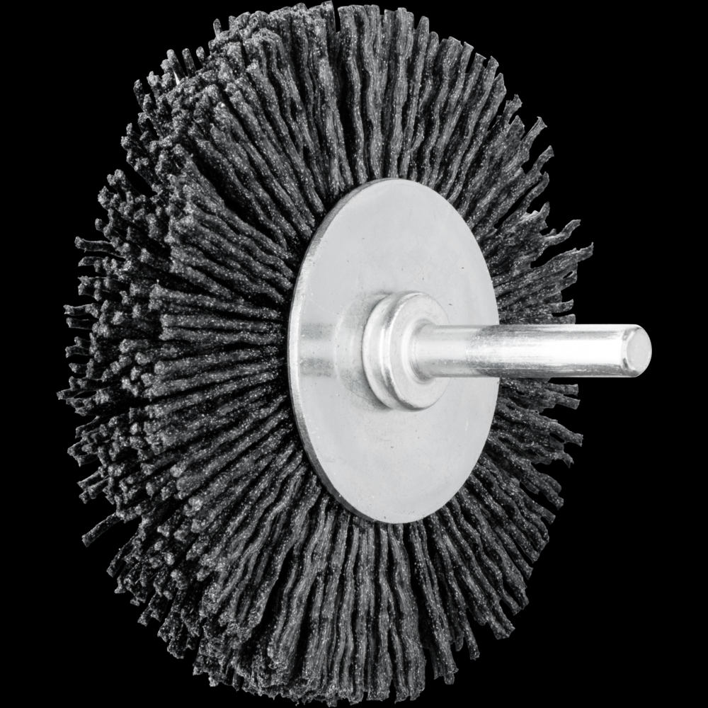 PFERD M-BRAD® Mounted Wheel Brush 3&#34; Dia. .022/120 Ceramic Oxide 1/4&#34; Shank<span class=' ItemWarning' style='display:block;'>Item is usually in stock, but we&#39;ll be in touch if there&#39;s a problem<br /></span>