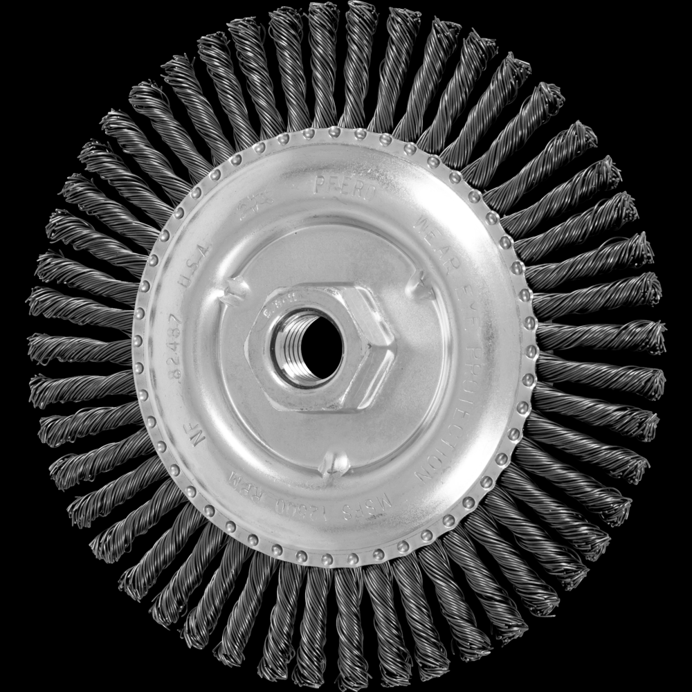 PFERD Stringer Bead Wheel Brush 6&#34; Dia .020 Carbon Steel 5/8-11&#34; Thread .023 Retail<span class=' ItemWarning' style='display:block;'>Item is usually in stock, but we&#39;ll be in touch if there&#39;s a problem<br /></span>