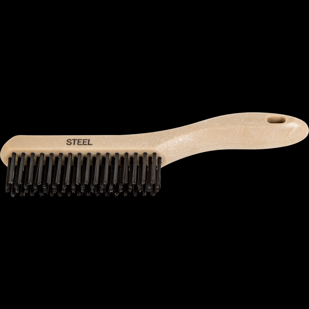 PFERD Shoe Handle Scratch Brush 4x16 Rows .012 Carbon Steel Wire<span class=' ItemWarning' style='display:block;'>Item is usually in stock, but we&#39;ll be in touch if there&#39;s a problem<br /></span>