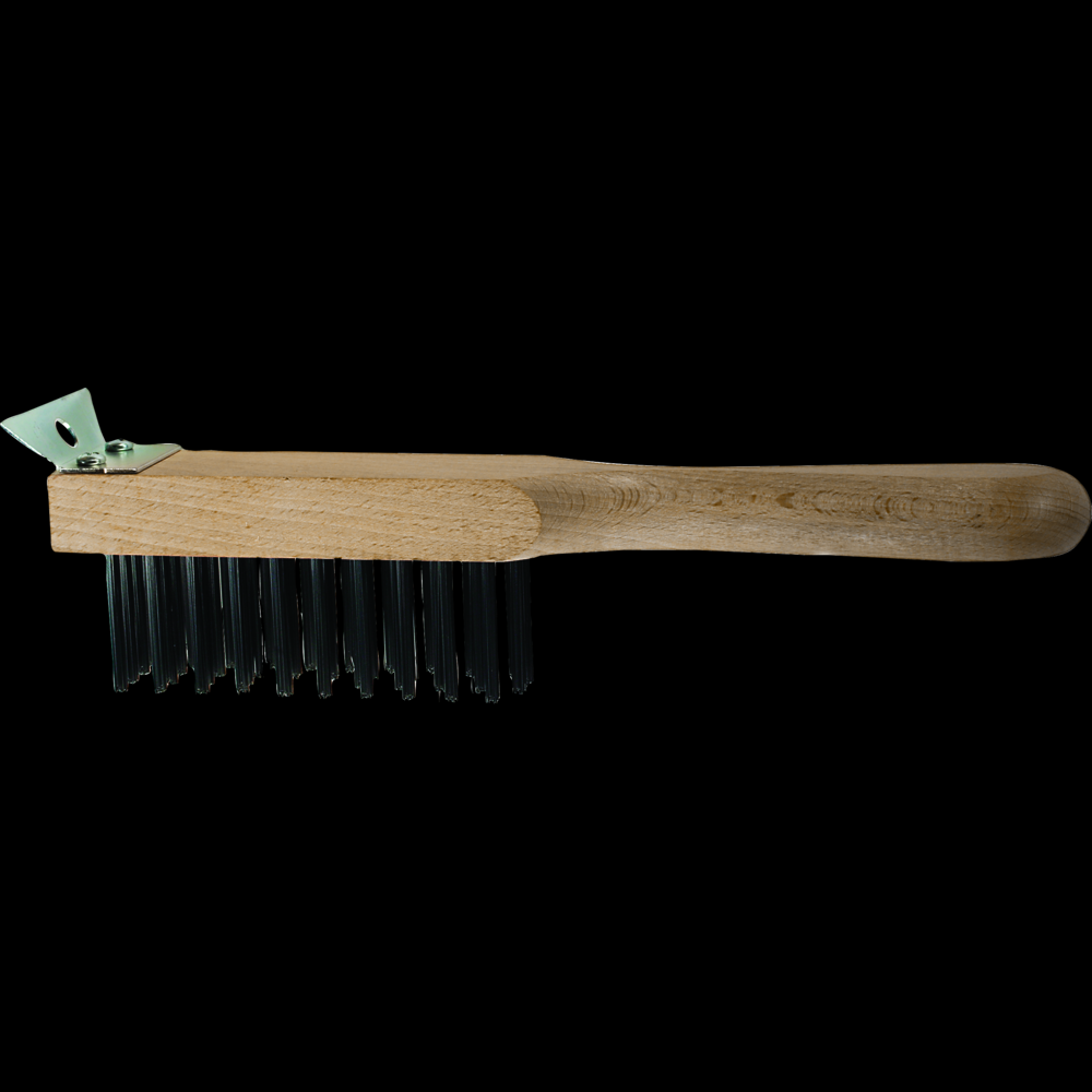 PFERD Heavy Duty Scratch Brush - Scraper 4x11 Rows .012 Carbon Steel Wire<span class=' ItemWarning' style='display:block;'>Item is usually in stock, but we&#39;ll be in touch if there&#39;s a problem<br /></span>