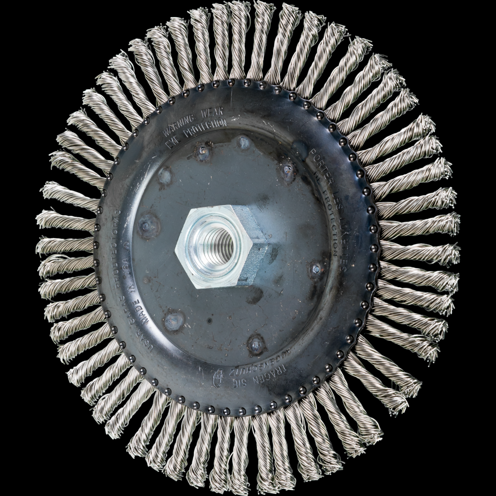 PFERD TWIN NUT Stringer Bead Wheel Brush 6-7/8&#34; Dia .020 SS 5/8-11&#34; Thread<span class=' ItemWarning' style='display:block;'>Item is usually in stock, but we&#39;ll be in touch if there&#39;s a problem<br /></span>