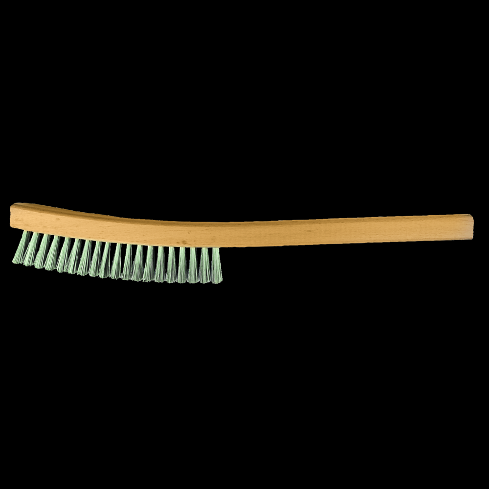 PFERD Curved Handle Platers Brush 3 Rows .005 Stainless Steel<span class=' ItemWarning' style='display:block;'>Item is usually in stock, but we&#39;ll be in touch if there&#39;s a problem<br /></span>