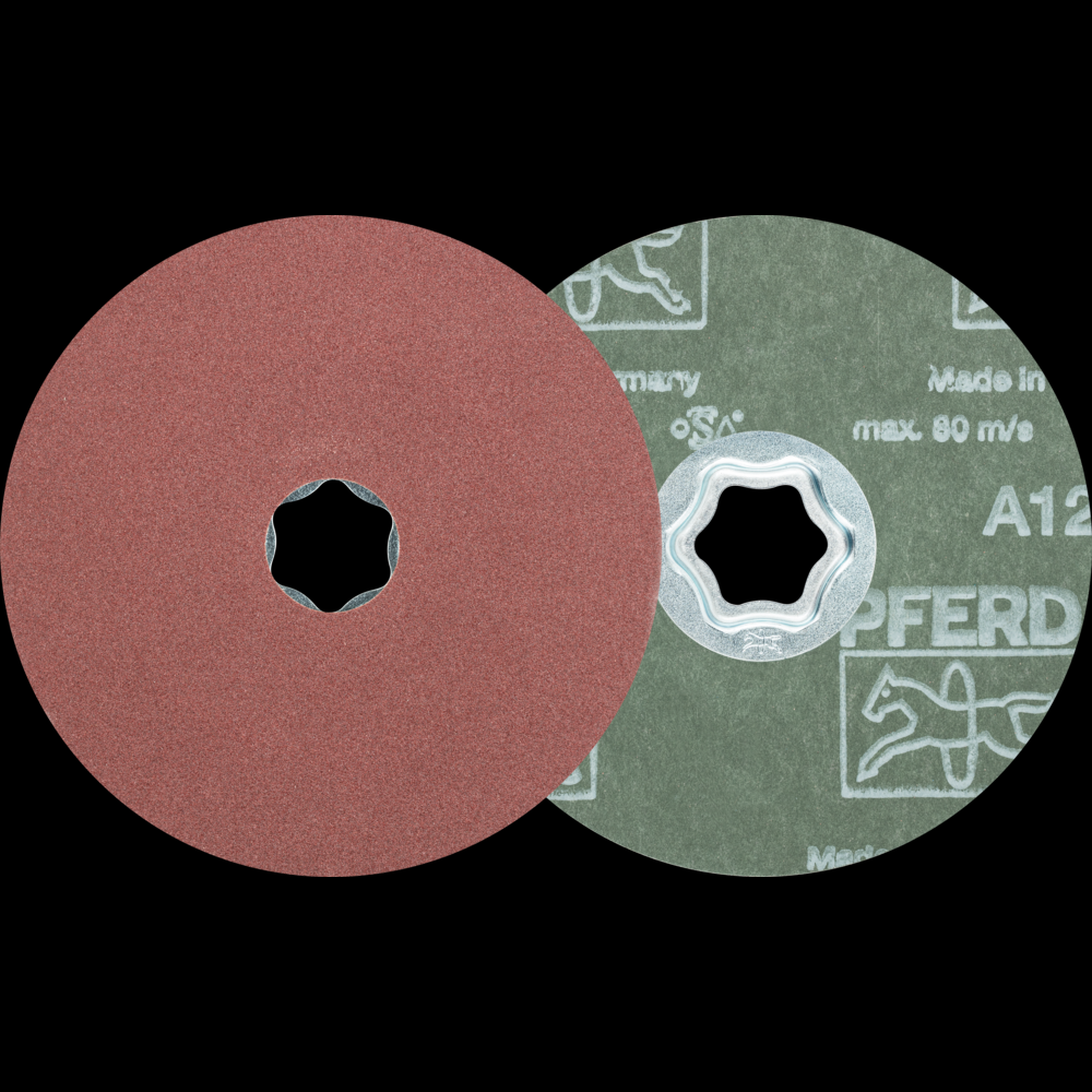 PFERD COMBICLICK® Fiber Disc, 4-1/2&#34; Dia, 120 Grit, Aluminum oxide<span class=' ItemWarning' style='display:block;'>Item is usually in stock, but we&#39;ll be in touch if there&#39;s a problem<br /></span>