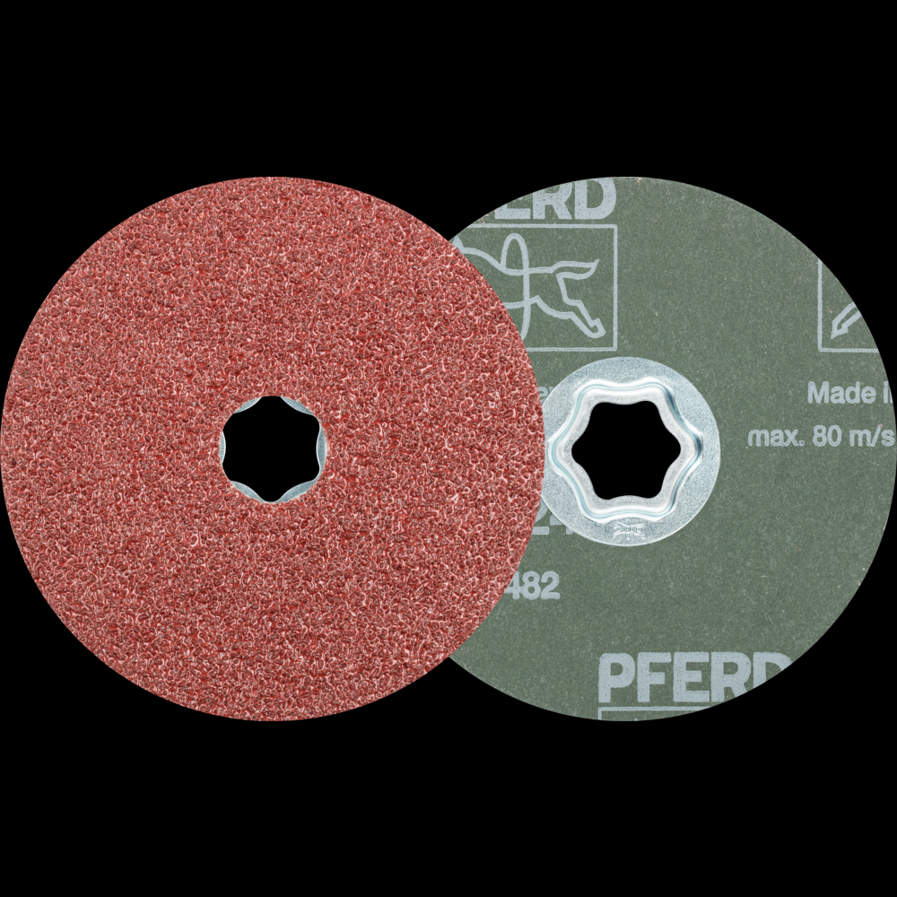 PFERD COMBICLICK® Fiber Disc, 4-1/2&#34; Dia, 24 Grit, Aluminum oxide<span class=' ItemWarning' style='display:block;'>Item is usually in stock, but we&#39;ll be in touch if there&#39;s a problem<br /></span>