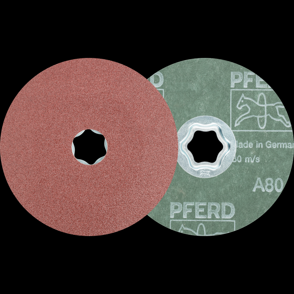 PFERD COMBICLICK® Fiber Disc, 4-1/2&#34; Dia, 80 Grit, Aluminum oxide<span class=' ItemWarning' style='display:block;'>Item is usually in stock, but we&#39;ll be in touch if there&#39;s a problem<br /></span>