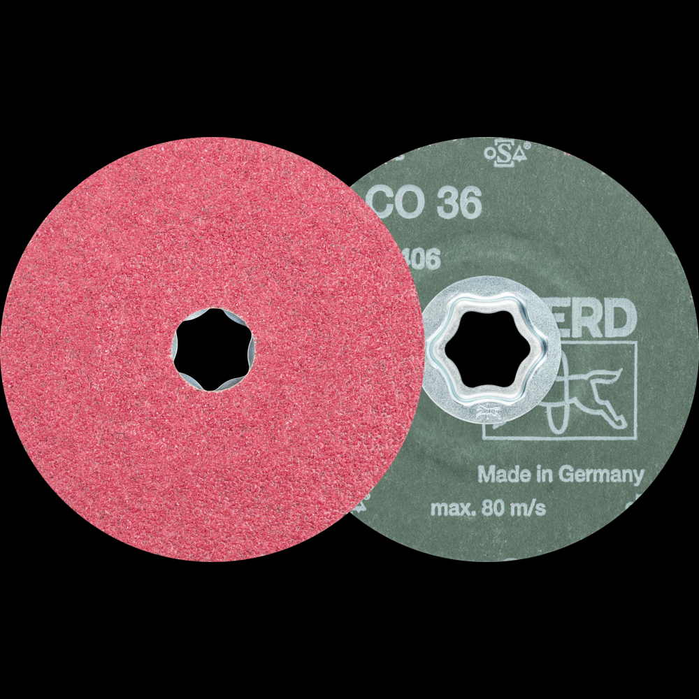 PFERD COMBICLICK® Fiber Disc, 4-1/2&#34; Dia, 36 Grit, Ceramic oxide<span class=' ItemWarning' style='display:block;'>Item is usually in stock, but we&#39;ll be in touch if there&#39;s a problem<br /></span>