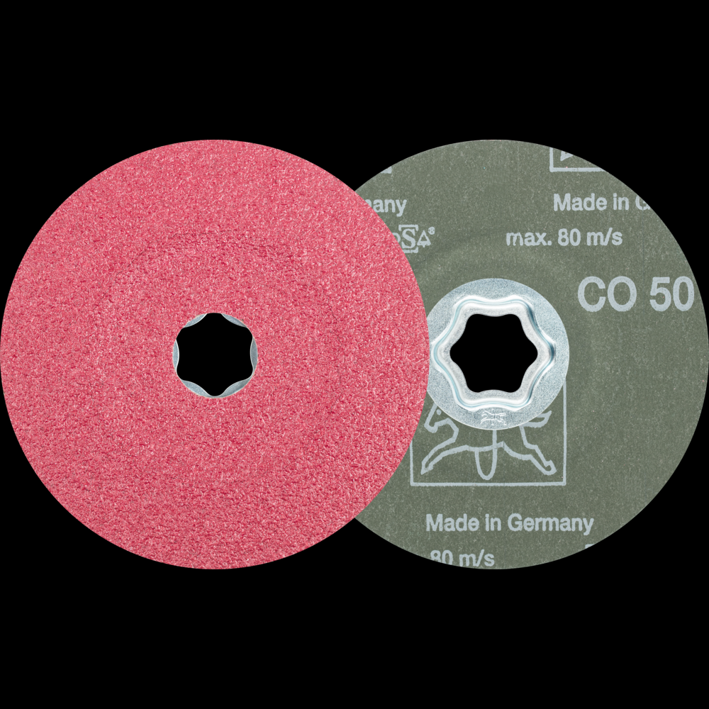 PFERD COMBICLICK® Fiber Disc, 4-1/2&#34; Dia, 50 Grit, Ceramic oxide<span class=' ItemWarning' style='display:block;'>Item is usually in stock, but we&#39;ll be in touch if there&#39;s a problem<br /></span>