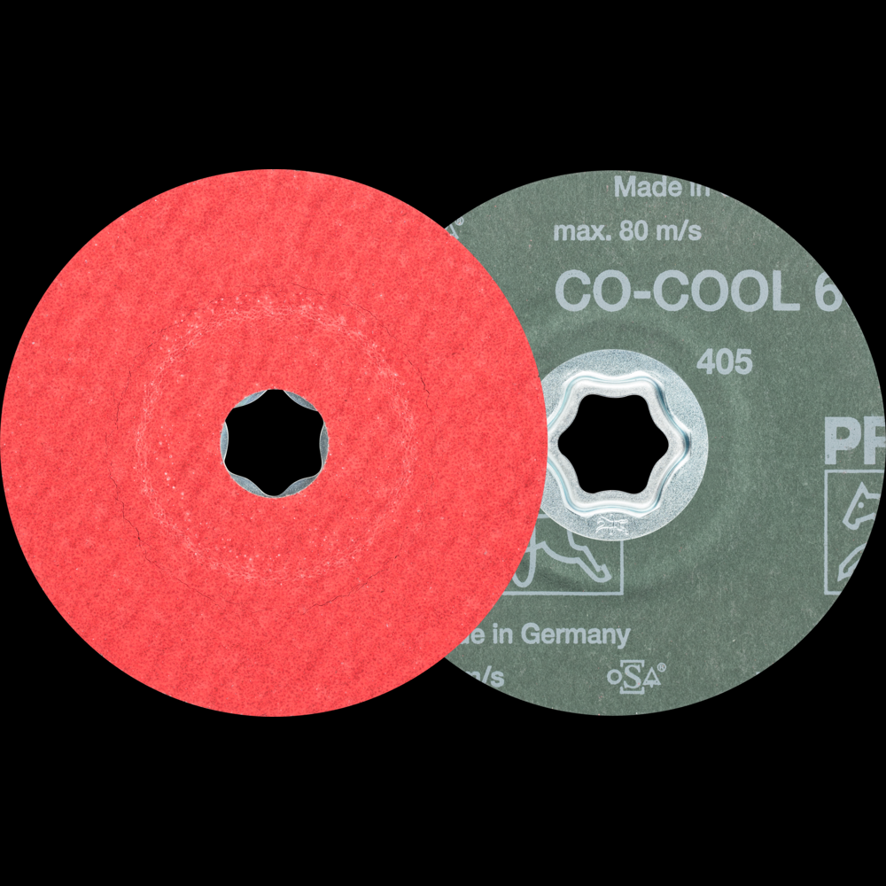 PFERD COMBICLICK® Fiber Disc, 4-1/2&#34; Dia, 60 Grit, Ceramic oxide CO-COOL<span class=' ItemWarning' style='display:block;'>Item is usually in stock, but we&#39;ll be in touch if there&#39;s a problem<br /></span>