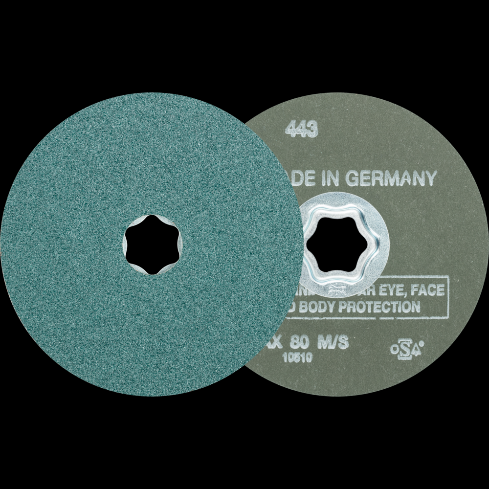 PFERD COMBICLICK® Fiber Disc, 4-1/2&#34; Dia, 60 Grit, Zirconia alumina<span class=' ItemWarning' style='display:block;'>Item is usually in stock, but we&#39;ll be in touch if there&#39;s a problem<br /></span>