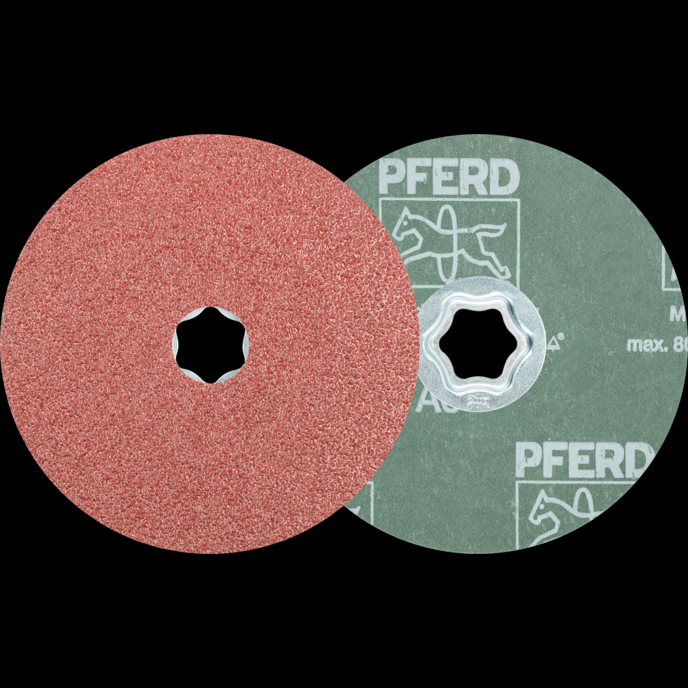 PFERD COMBICLICK® Fiber Disc, 5&#34; Dia, 36 Grit, Aluminum oxide<span class=' ItemWarning' style='display:block;'>Item is usually in stock, but we&#39;ll be in touch if there&#39;s a problem<br /></span>