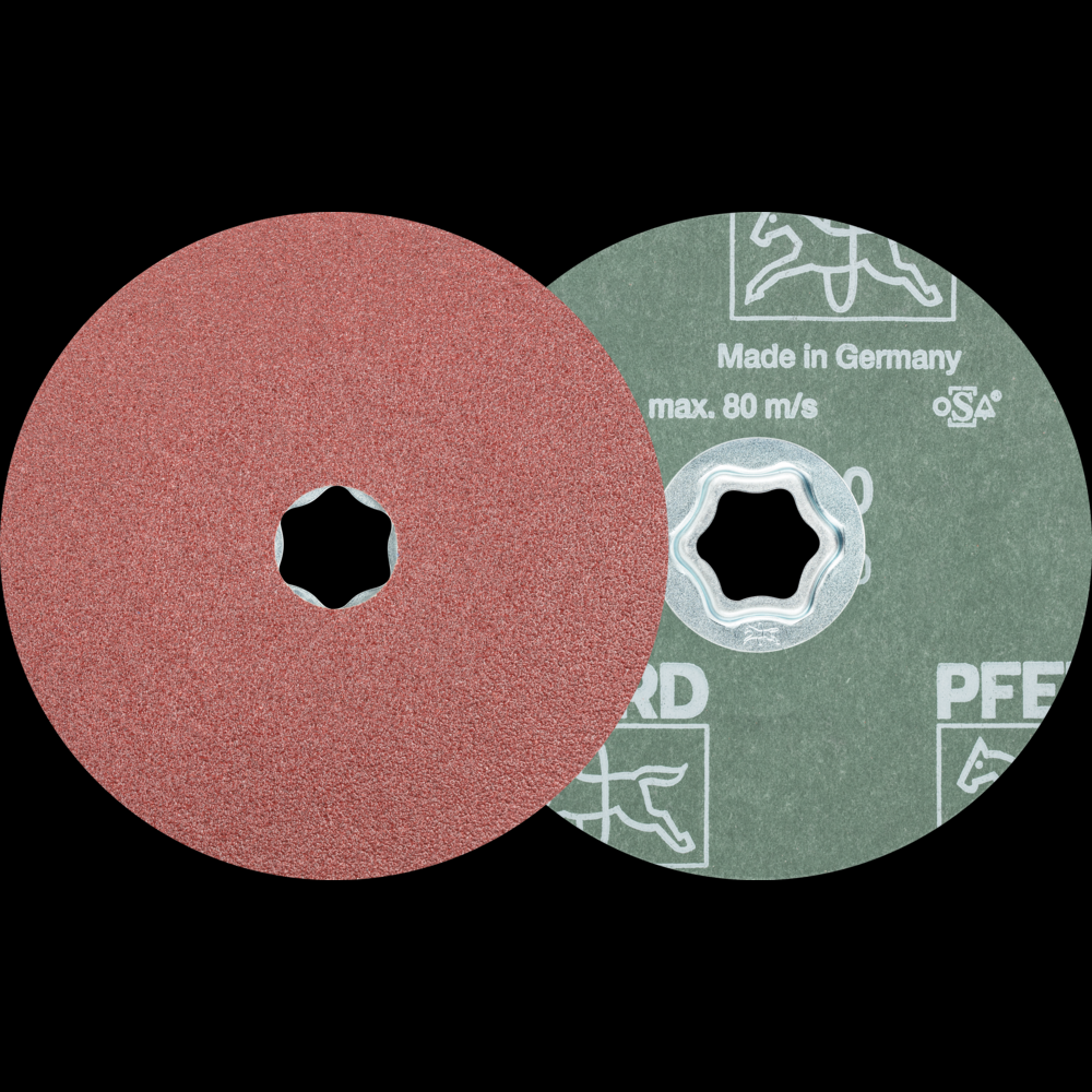 PFERD COMBICLICK® Fiber Disc, 5&#34; Dia, 60 Grit, Aluminum oxide<span class=' ItemWarning' style='display:block;'>Item is usually in stock, but we&#39;ll be in touch if there&#39;s a problem<br /></span>