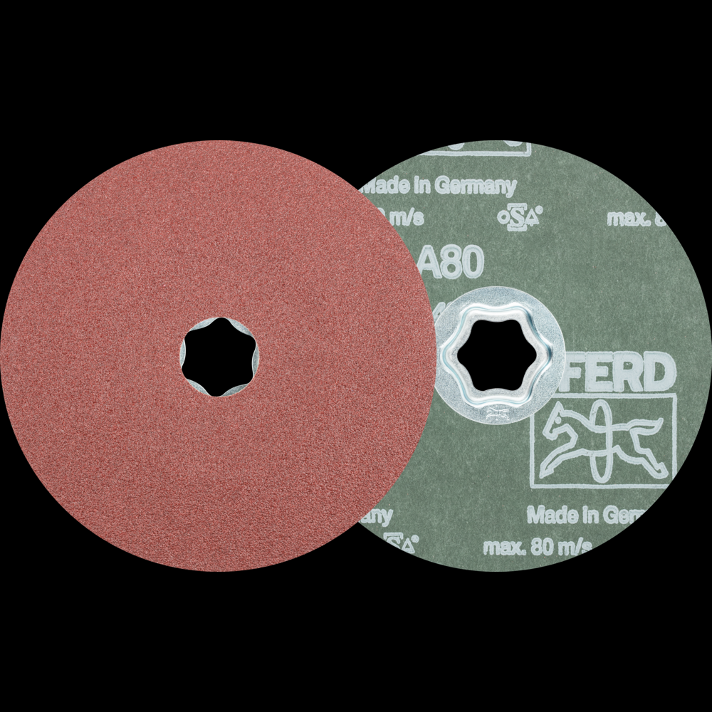 PFERD COMBICLICK® Fiber Disc, 5&#34; Dia, 80 Grit, Aluminum oxide<span class=' ItemWarning' style='display:block;'>Item is usually in stock, but we&#39;ll be in touch if there&#39;s a problem<br /></span>