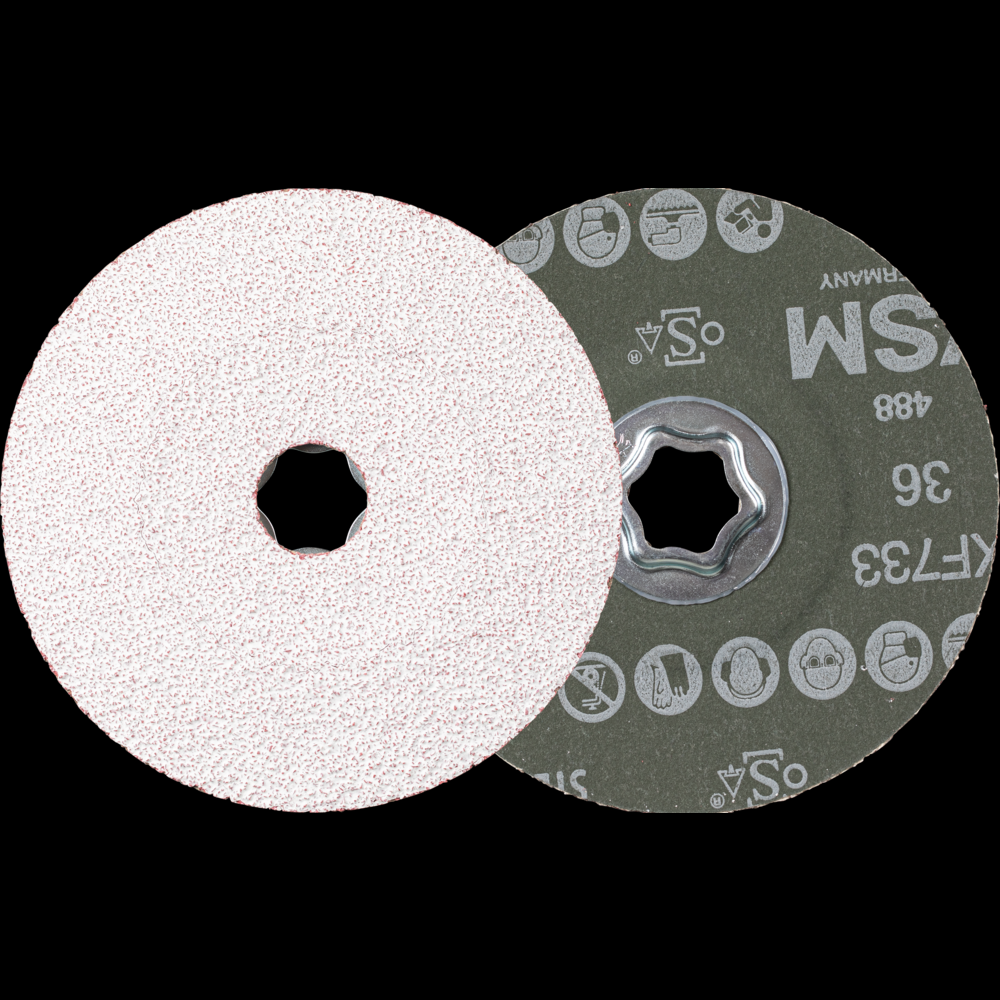 PFERD COMBICLICK® Fiber Disc, 5&#34; Dia, 36 Grit, Ceramic oxide CO-ALU<span class=' ItemWarning' style='display:block;'>Item is usually in stock, but we&#39;ll be in touch if there&#39;s a problem<br /></span>