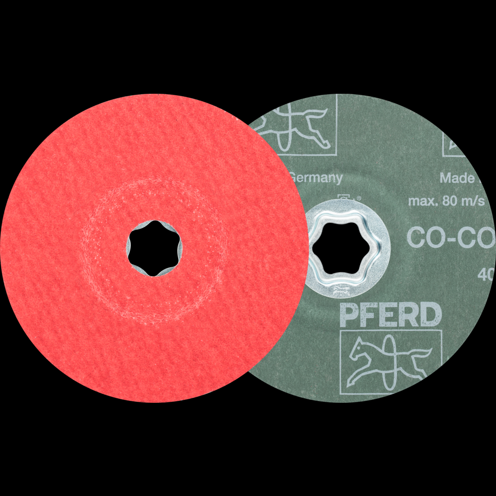 PFERD COMBICLICK® Fiber Disc, 5&#34; Dia, 60 Grit, Ceramic oxide CO-COOL<span class=' ItemWarning' style='display:block;'>Item is usually in stock, but we&#39;ll be in touch if there&#39;s a problem<br /></span>