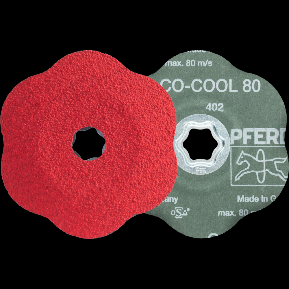 PFERD COMBICLICK® CONTOUR Fiber Disc, 5&#34; Dia, 80 Grit, Ceramic oxide CO-COOL<span class=' ItemWarning' style='display:block;'>Item is usually in stock, but we&#39;ll be in touch if there&#39;s a problem<br /></span>