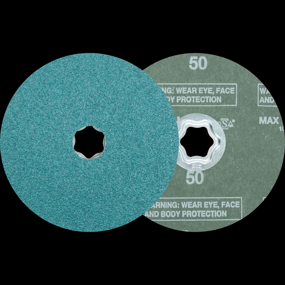 PFERD COMBICLICK® Fiber Disc, 5&#34; Dia, 50 Grit, Zirconia alumina<span class=' ItemWarning' style='display:block;'>Item is usually in stock, but we&#39;ll be in touch if there&#39;s a problem<br /></span>