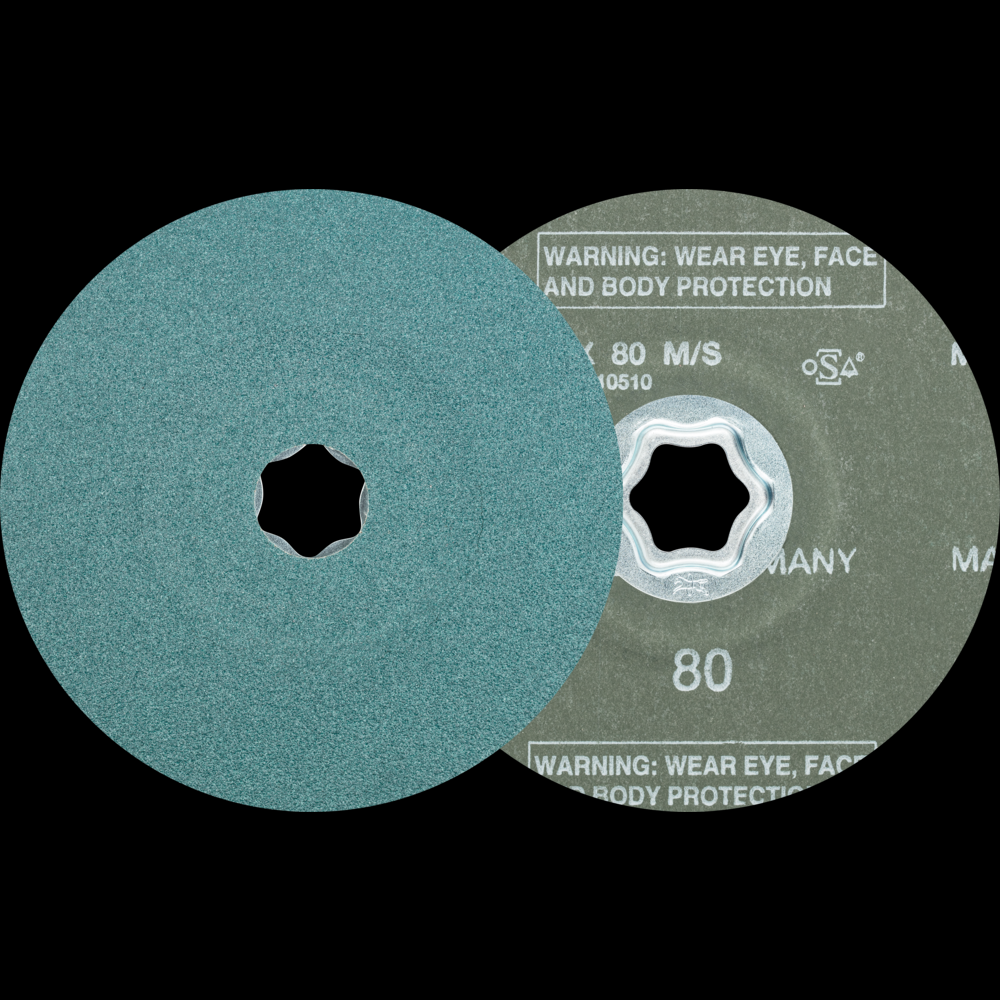 PFERD COMBICLICK® Fiber Disc, 5&#34; Dia, 80 Grit, Zirconia alumina<span class=' ItemWarning' style='display:block;'>Item is usually in stock, but we&#39;ll be in touch if there&#39;s a problem<br /></span>