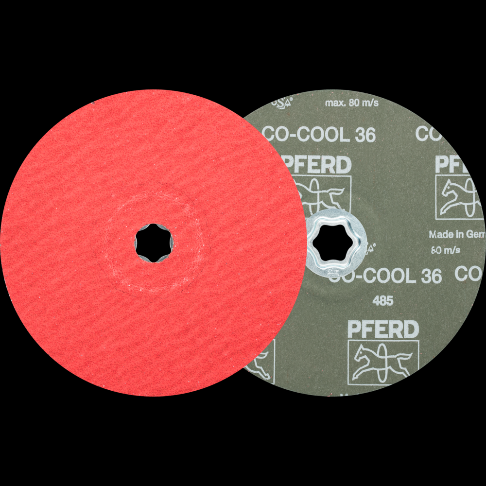 PFERD COMBICLICK® Fiber Disc, 7&#34; Dia, 36 Grit, Ceramic oxide CO-COOL<span class=' ItemWarning' style='display:block;'>Item is usually in stock, but we&#39;ll be in touch if there&#39;s a problem<br /></span>