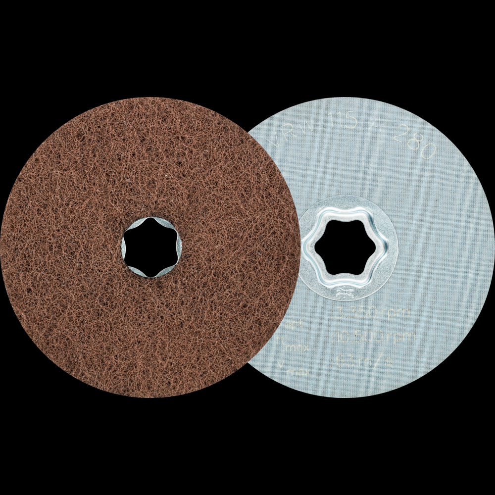 PFERD COMBICLICK® Surface Conditioning Disc Soft,4-1/2&#34;, 240 Grit Fine, Aluminum Oxide<span class=' ItemWarning' style='display:block;'>Item is usually in stock, but we&#39;ll be in touch if there&#39;s a problem<br /></span>