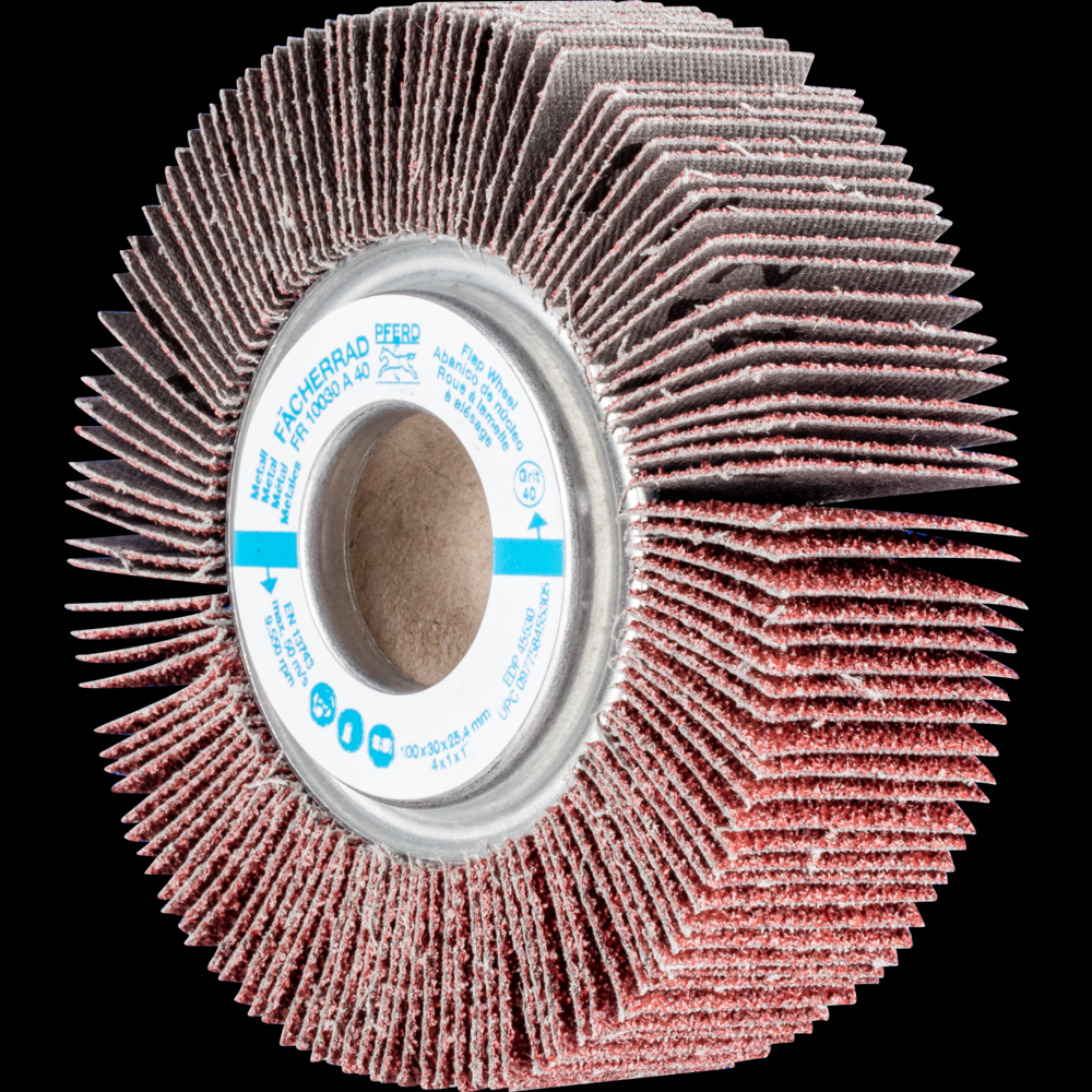 PFERD Unmounted Flap Wheel, 4&#34; x 1, 1&#34; Arbor, 180 Grit, Aluminum oxide<span class=' ItemWarning' style='display:block;'>Item is usually in stock, but we&#39;ll be in touch if there&#39;s a problem<br /></span>