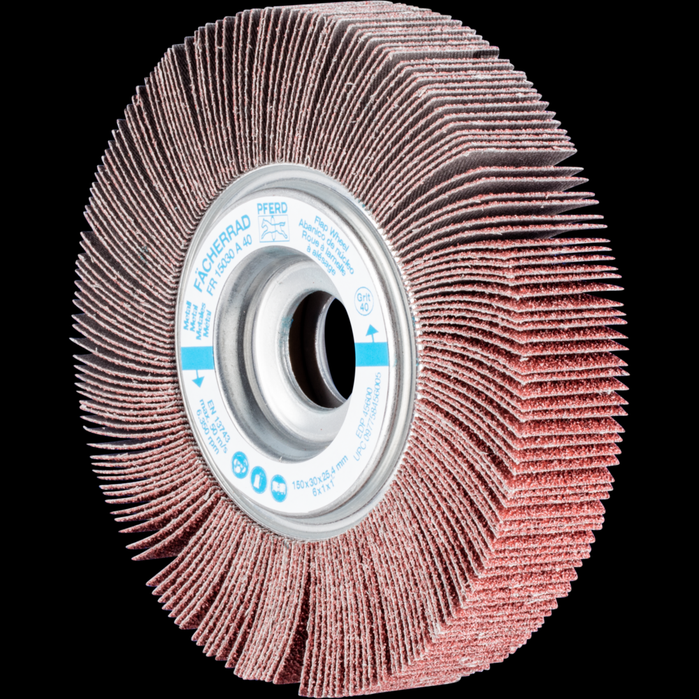 PFERD Unmounted Flap Wheel, 6&#34; x 1, 1&#34; Arbor, 180 Grit, Aluminum oxide<span class=' ItemWarning' style='display:block;'>Item is usually in stock, but we&#39;ll be in touch if there&#39;s a problem<br /></span>