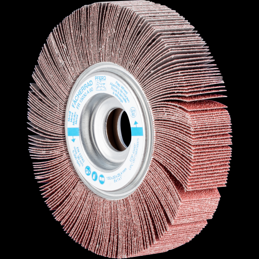 PFERD Unmounted Flap Wheel, 6&#34; x 1-1/2, 1&#34; Arbor, 60 Grit, Aluminum oxide<span class=' ItemWarning' style='display:block;'>Item is usually in stock, but we&#39;ll be in touch if there&#39;s a problem<br /></span>